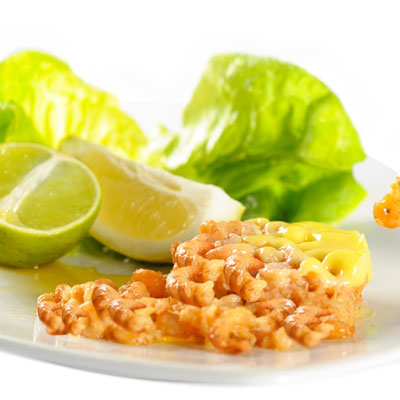 Potted Brown Shrimp in butter with a side salad